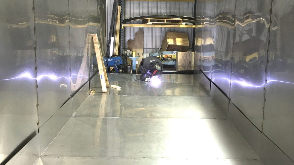 Large metal box sanitary welding